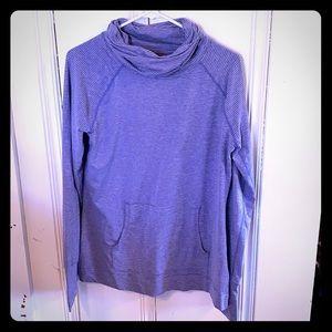 Purple and White Striped Turtleneck (Active Wear)